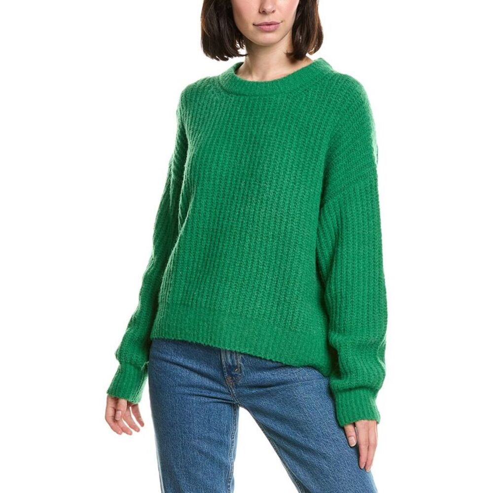 Labiz Womens  Lalamia Wool & Alpaca-Blend Sweater, Green